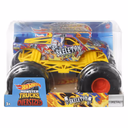Hot Wheels Monster Trucks Oversized SKELETON CREW Vehicle, Monster truck, 3 yr(s), Multicolour