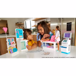 Barbie The Fast Cast Clinic playset comes with a brunette doll, 30+ play pieces, four play areas, cast-making features and more. Ages 3+. - Additional view 4