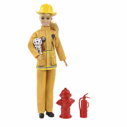Barbie FIREFIGHTER DOLL, Fashion doll, Female, 3 yr(s), Girl, 323.9 mm, Multicolour