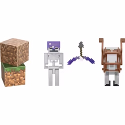 Mattel Minecraft Skeleton Craft-a-Block 2-Pk Action Figures & Toys to Create Explore and Survive Authentic Pixelated Desig ...