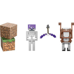 Mattel Minecraft Skeleton Craft-a-Block 2-Pk  Action Figures & Toys to Create  Explore and Survive  Authentic Pixelated Designs  Collectible Gifts for