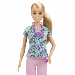 Barbie Nurse Doll with Scrubs, Clothes and Accessories - Additional view 4