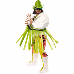 WWE Ultimate Edition Macho Man  Randy Savage Action Figure  6-in /15.24-cm  with Interchangeable Heads  Swappable Hands  & Entrance Gear for Ages 8 Ye