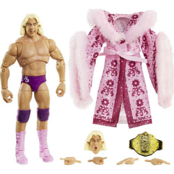 WWE MATTEL Ultimate Edition Ric Flair Action Figure  6-in / 15.24-cm  with Interchangeable Heads  Swappable Hands & Entrance Robe for Ages 8 Years Old