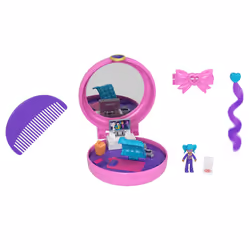 Polly Pocket Clip & Comb Sleepover Compact, Doll hair styling set, 4 yr(s)