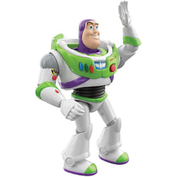 Disney Pixar Interactables Buzz Lightyear Talking Action Figure, 7-in / 17.8-cm Tall Posable Movie Character Toy, Interacts with Other Figures, Kids