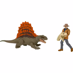 Jurassic World Dominion Dr Alan Grant & Dimetrodon Human and Dino Pack with 2 Action Figures Toy Gift Set and Collectible