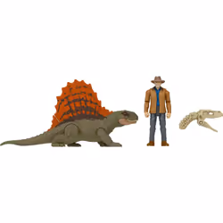 Jurassic World Dominion Dr Alan Grant & Dimetrodon Human and Dino Pack with 2 Action Figures  Toy Gift Set and Collectible