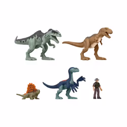 Jurassic World Dominion Mini Figures Themed Pack of 5 Dinosaur Toys