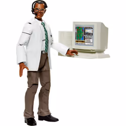 Mattel Jurassic World Toys Amber Collection Ray Arnold 6-in Action Figure with Movie-Inspired Removable Arm Headset & Compu ...