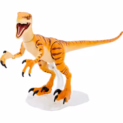 Mattel Jurassic World Toys Amber Collection Tiger Velociraptor 6-in Dinosaur Action Figure Movie-Authentic Detail Movable J ...