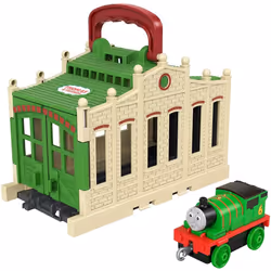 Thomas & Friends Connect & Go Shed And Push-Along Train Engines For Preschool Kids Ages 3 Years And Up