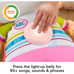 Fisher-Price Toddler Learning Toy Laugh & Learn So Big Sis Plush with Music & Lights for Developmental Play for Kids Ages 18+ Months
