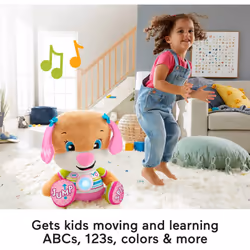 Fisher-Price Toddler Learning Toy Laugh & Learn So Big Sis Plush with Music & Lights for Developmental Play for Kids Ages 18+ Months