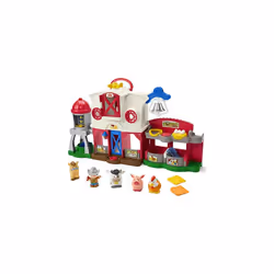 Fisher-Price Little People Caring for Animals Farm Playset with Smart Stages Learning Content for Toddlers and Preschool Kids