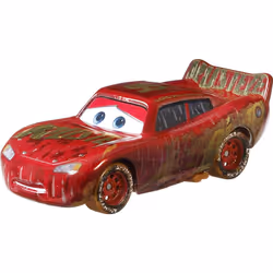 Disney Cars and Pixar Cars Die-Cast Singles Muddy Rusteze Racing Center Lightning McQueen  1:55 Scale Fan Favorite Character Vehicles  Gift for Kids A