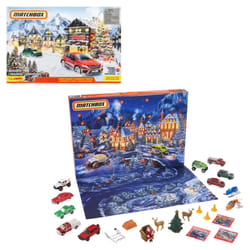 Matchbox Advent Calendar with 24 Surprises that Include 11 1:64 Scale Cars with Authentic & Holiday-Themed Decos & Accessories  Holiday Gift for Kids