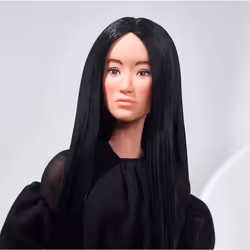 Barbie Tribute Collection Vera Wang Doll  Wearing Black Romper and Chiffon Dress  with Doll Stand & Certificate of Authenticity  Gift for Collectors