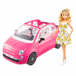Barbie Fiat 500 Doll And Vehicle