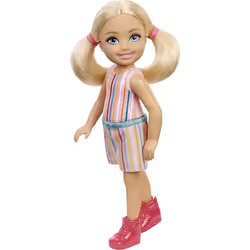 Mattel Barbie Chelsea And Friends Doll With Striped Pink Dress GXT38