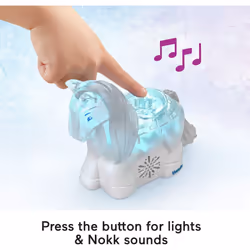 Fisher-Price Little People Toddler Toys Disney Frozen Elsa & Nokk Figure Set with Lights & Sounds for Preschool Kids Ages 18+ Months