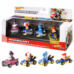 Hot Wheels Mario Kart HOT WHEELSMARIOKART 4 Pack, Vehicle set, 3 yr(s), Plastic, Metal, Multicolour