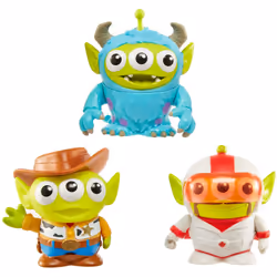 Mattel Toy Story 4 Alien Remix 3-Pack Duke Caboom Sulley & Woody 3-in Mashup Character Figures in a Pizza Box Package Toy S ...
