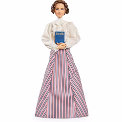 Barbie Inspiring Women Helen Keller Doll 12-inch Wearing Blouse and Skirt  with Doll Stand & Certificate of Authenticity  Gif ...