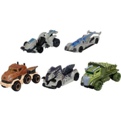 Hot Wheels Jurassic World Dominion Toy Character Cars 5-Pack in 1:64 Scale: Beta  Giganotosaurus  T-Rex  Triceratops & Velociraptor