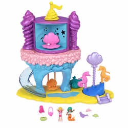 Polly Pocket Fantasy Mermaid Princess Dispensing Ride (19A), Action/Adventure, 4 yr(s), Multicolour, Plastic