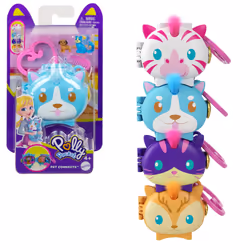 Polly Pocket Pet Connects Stackable Compact Playsets with Micro Doll, Travel Toys with Clip - Additional view 6