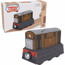 Thomas & Friends Wooden Railway Toy Train Toby Push-Along Wood Engine for Toddlers & Preschool Kids Ages 2+ Years (Amazon Exc ...