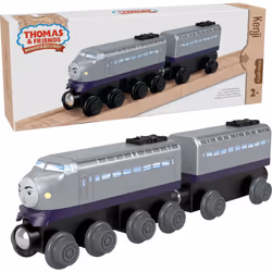 Thomas & Friends Wooden Railway Toy Train Kenji Push-Along Wood Engine & Cargo Car for Toddlers & Preschool Kids Ages 2+ Year ...
