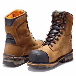 Timberland PRO Men's 8 Inch Boondock Composite Toe Waterproof Industrial Work Boot Brown Oiled Distressed Leather 11 M US