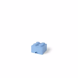 LEGO Brick Drawer  4 Knobs  1 Drawer  Stackable Storage Box  Light Royal Blue