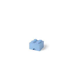 LEGO Brick Drawer  4 Knobs  1 Drawer  Stackable Storage Box  Light Royal Blue