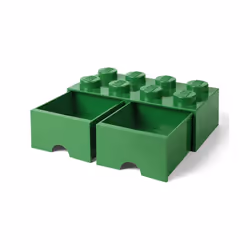 Lego Storage Brick 2 Drawer Dark green