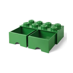 Lego Storage Brick 2 Drawer Dark green