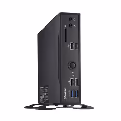 Shuttle XPC slim Barebone DS20UV2, Celeron 5205U, 1xHDMI, 1xDP, 1xVGA, 2xLAN (1xGbit, 1x2.5Gbit), 1xCOM, 8xUSB, fanless, 24/7 ...