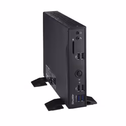 Shuttle XPC slim Barebone DS20UV2, Celeron 5205U, 1xHDMI, 1xDP, 1xVGA, 2xLAN (1xGbit, 1x2.5Gbit), 1xCOM, 8xUSB, fanless, 24/7 permanent operation