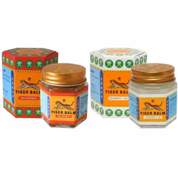 2 x19.4g TIGER BALM RED WHITE Herbal Massage ointment Pain Relief Muscle Menthol