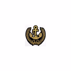 Gold lace Anchor Naval Marine DIY Applique Embroidered Sew Iron on Patch