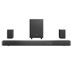 Hisense AX5125H 5.1.2Ch Sound Bar with Wireless Subwoofer  500W  Dolby Atmos  Bluetooth 5.3  EzPlay  4K HDMI Pass Through  Roku TV Ready  DT