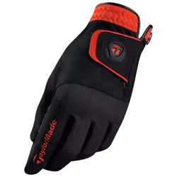 TaylorMade Rain Control Glove (Black/Red  Medium/Large)  Black/Red(Medium/Large  Pair)
