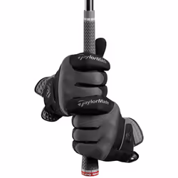 TaylorMade Rain Control Cadet Glove (Black/Gray  Small)  Black/Gray(Small  Pair)