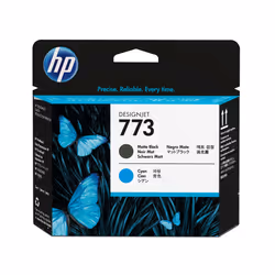 HP 773 Matte Black/Cyan DesignJet Printhead, HP DesignJet Z6600 Production Printer series, Matte black, Cyan, C1Q20A, Singapo ...