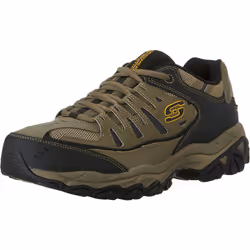 Skechers mens Afterburn M. Fit fashion sneakers Pebble/Black/Pebble 10 X-Wide US