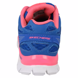 ) Girls Skechers Memory Foam Trainers Align 81895 - UK 12 Child, Blue/Neon Pink (Blue