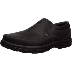 Skechers USA Men's Segment The Search Slip On Loafer Black Leather 9 M US