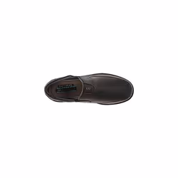 Skechers USA Men's Segment The Search Slip On Loafer Black Leather 9 M US